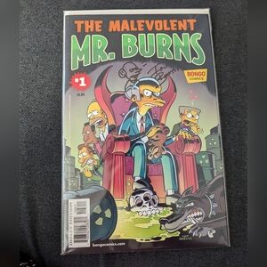 The Malevolent Mr. Burns #1 Comic Book Autographed Simpsons